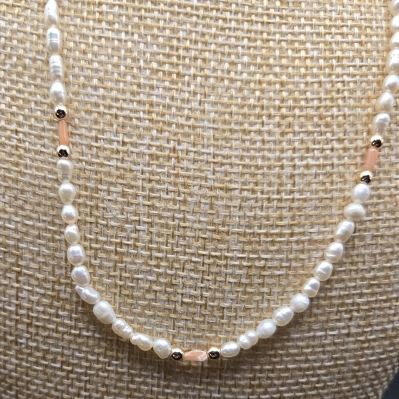 Jewelry - Freshwater Pearl and Pink Beaded Necklace